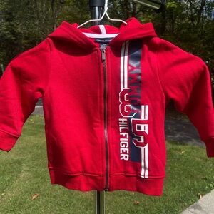Tommy Hilfiger Kids Bold Red Zip-Up Hoodie
